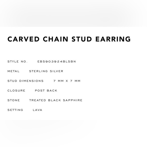 John Hardy Stud Earrings with Black Sapphire - Picture 4 of 4